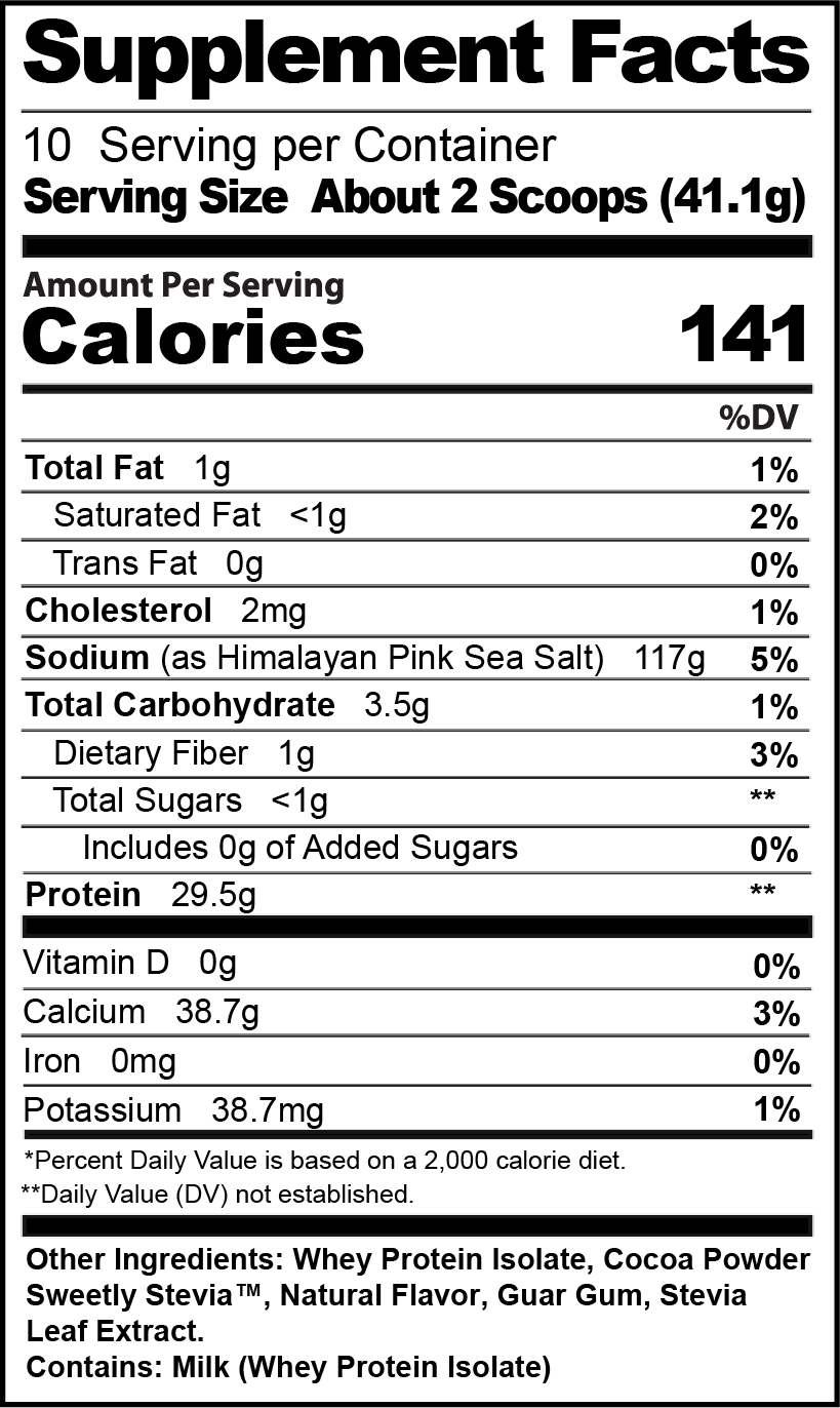 Whey Protein Isolate - Original Blend - Deep Chocolate