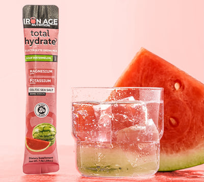 Iron Age Nutrition Total Hydrate electrolytes — 432 Run Crew training session