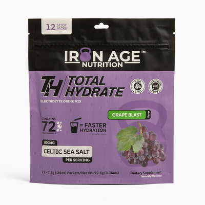 Total Hydrate Grape Blast electrolyte powder — studio product photo 3