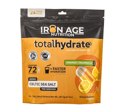 Total Hydrate Orange Creamsicle electrolyte powder — 24-serving bag