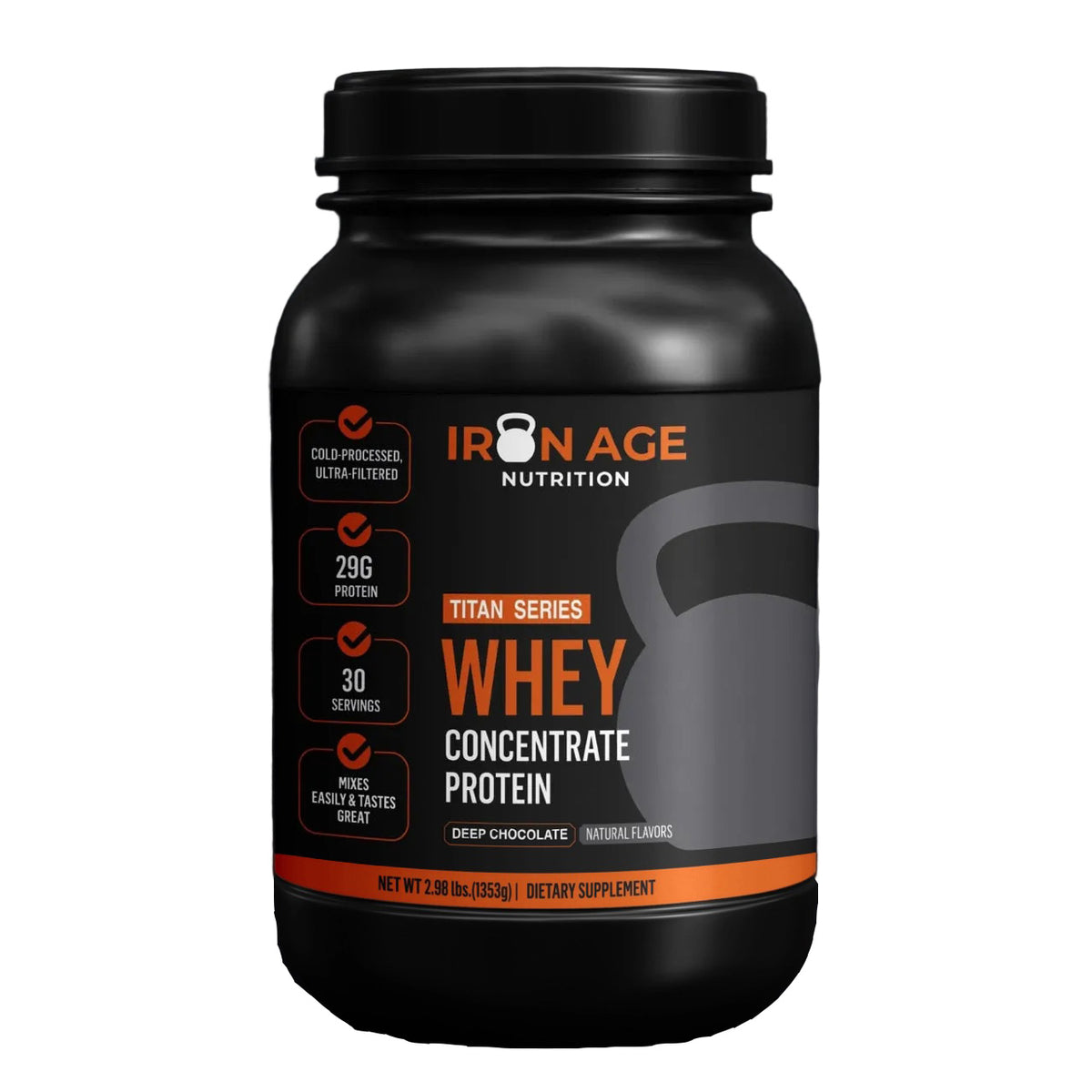 Whey Protein Concentrate — 30 Servings, Deep Chocolate