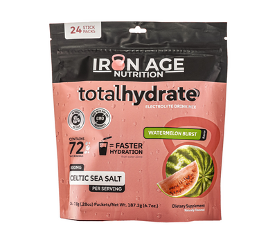Total Hydrate Sour Watermelon electrolyte powder — 24-serving bag