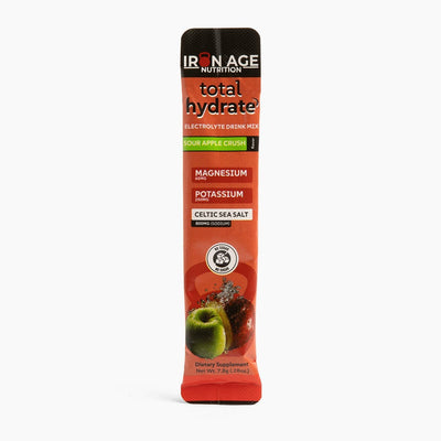 Total Hydrate Sour Apple Crush electrolyte powder — studio product photo 6