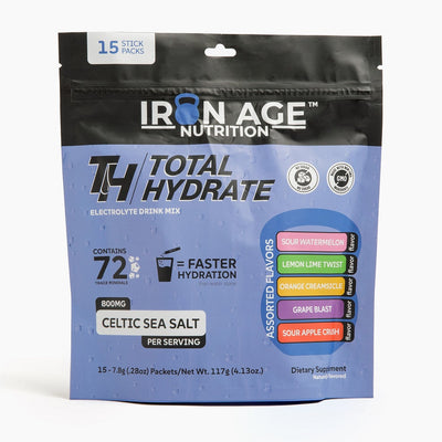 Total Hydrate electrolyte powder variety pack — studio product photo