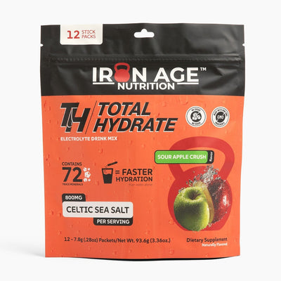 Total Hydrate Sour Apple Crush electrolyte powder — studio product photo 3